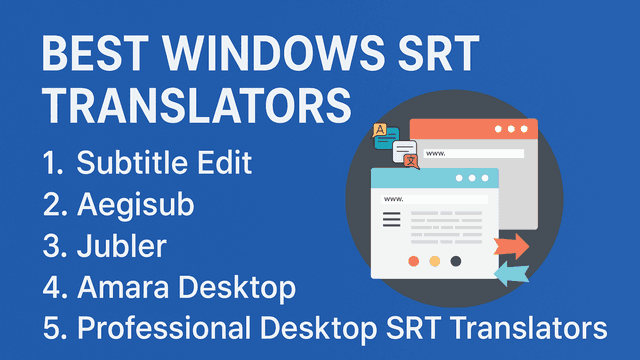 SRT File Translation for Windows: Desktop Tools and Software