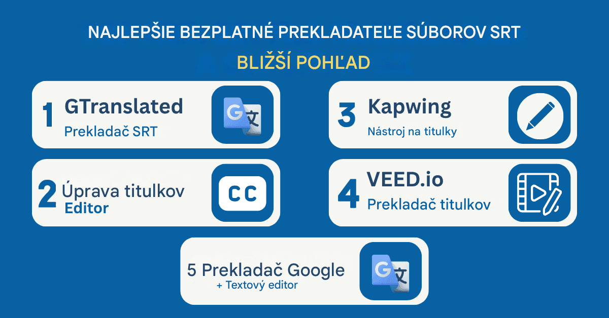Najlepšie bezplatné prekladače súborov SRT: Kompletná recenzia a návod