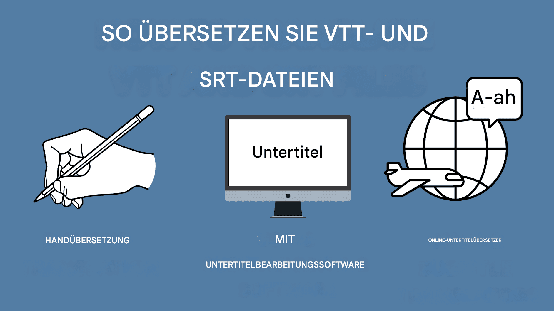 Übersetzen Sie eine VTT-Datei. Konvertieren Sie eine SBV-Datei in SRT.