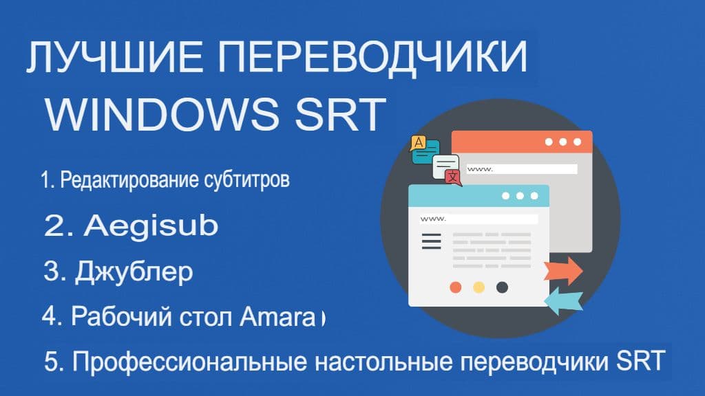 Перевод файлов SRT для Windows: инструменты и программное обеспечение для настольных компьютеров