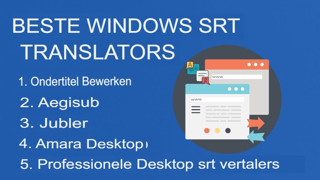 SRT-bestandsvertaling voor Windows: bureaubladhulpmiddelen en software