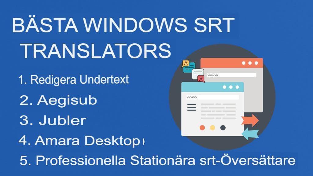 SRT-filöversättning för Windows: Skrivbordsverktyg och programvara