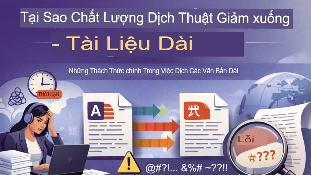 Vì sao chất lượng dịch thuật giảm sút đối với các tài liệu dài?