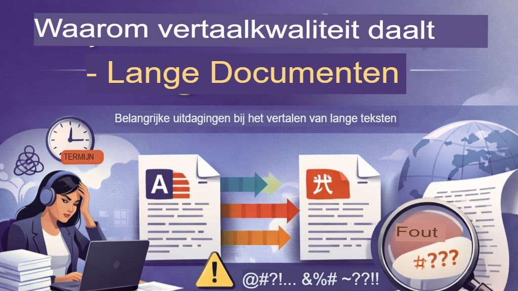 Waarom de vertaalkwaliteit bij lange documenten afneemt