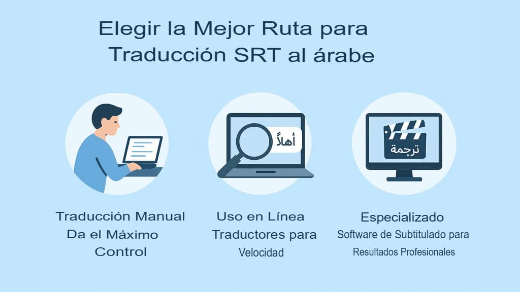 Cómo traducir archivos SRT al árabe: guía completa